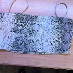 snake print crop top